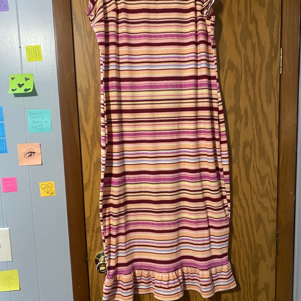 Lane Bryant Pink Flutter Sleeve Sheath Dress